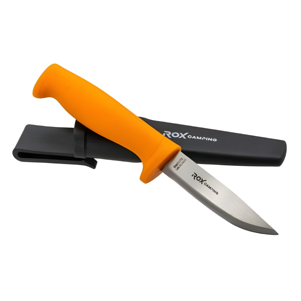 Rox Bushcraft Eco Paslanmaz Çelik Kamp Bıçağı - Turuncu