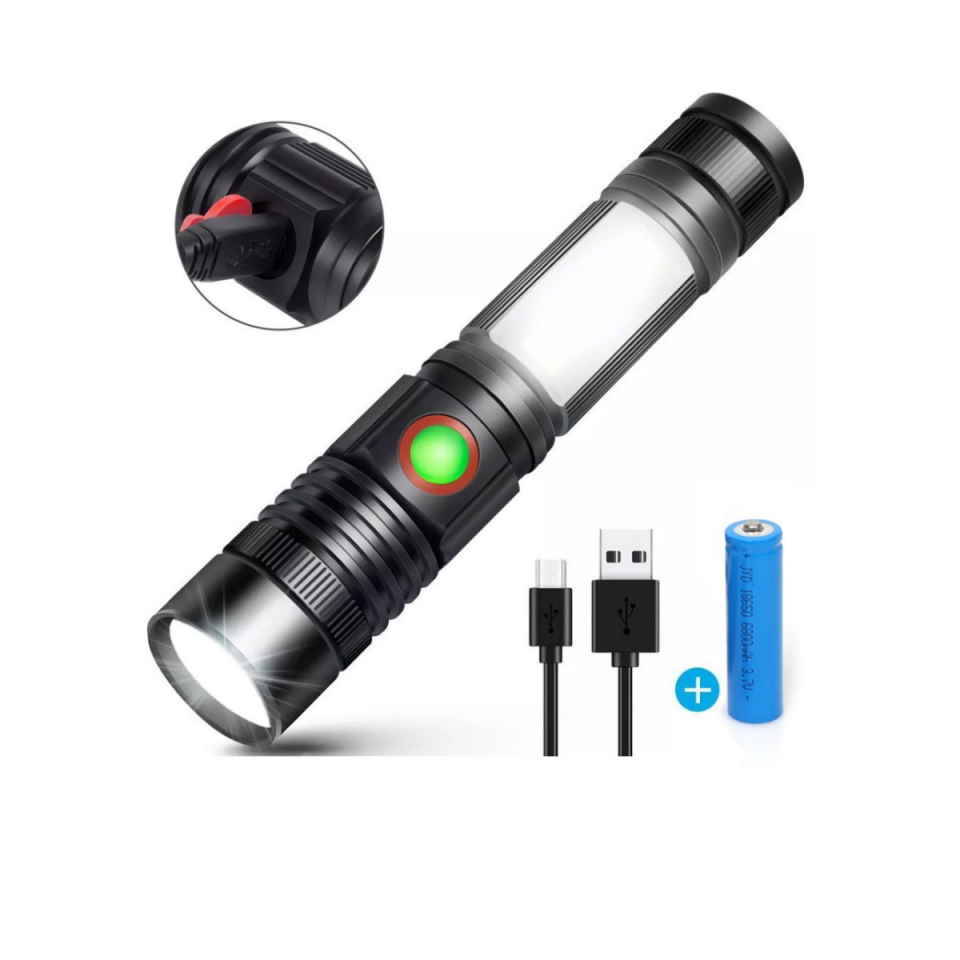 Geniş Açılı P50 LED Şarjlı El Feneri Watton WT-601