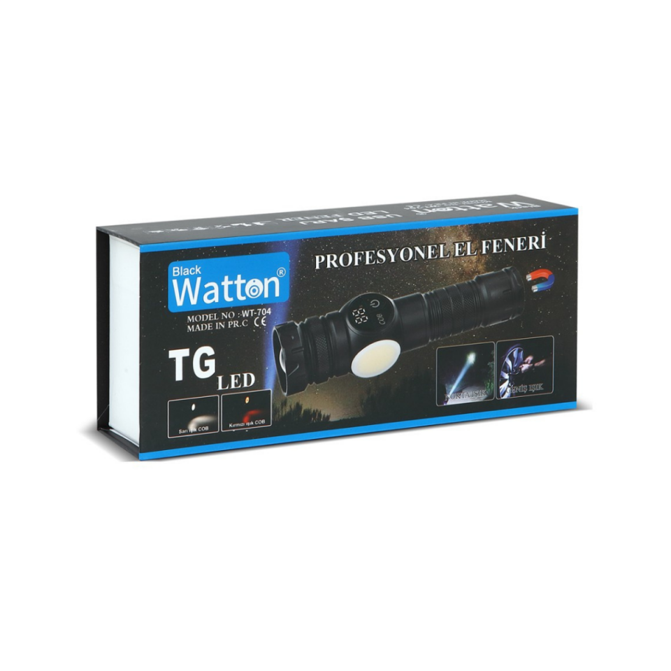 Watton WT-704 9 Modlu Şarjlı Kamp Lambası El Feneri 