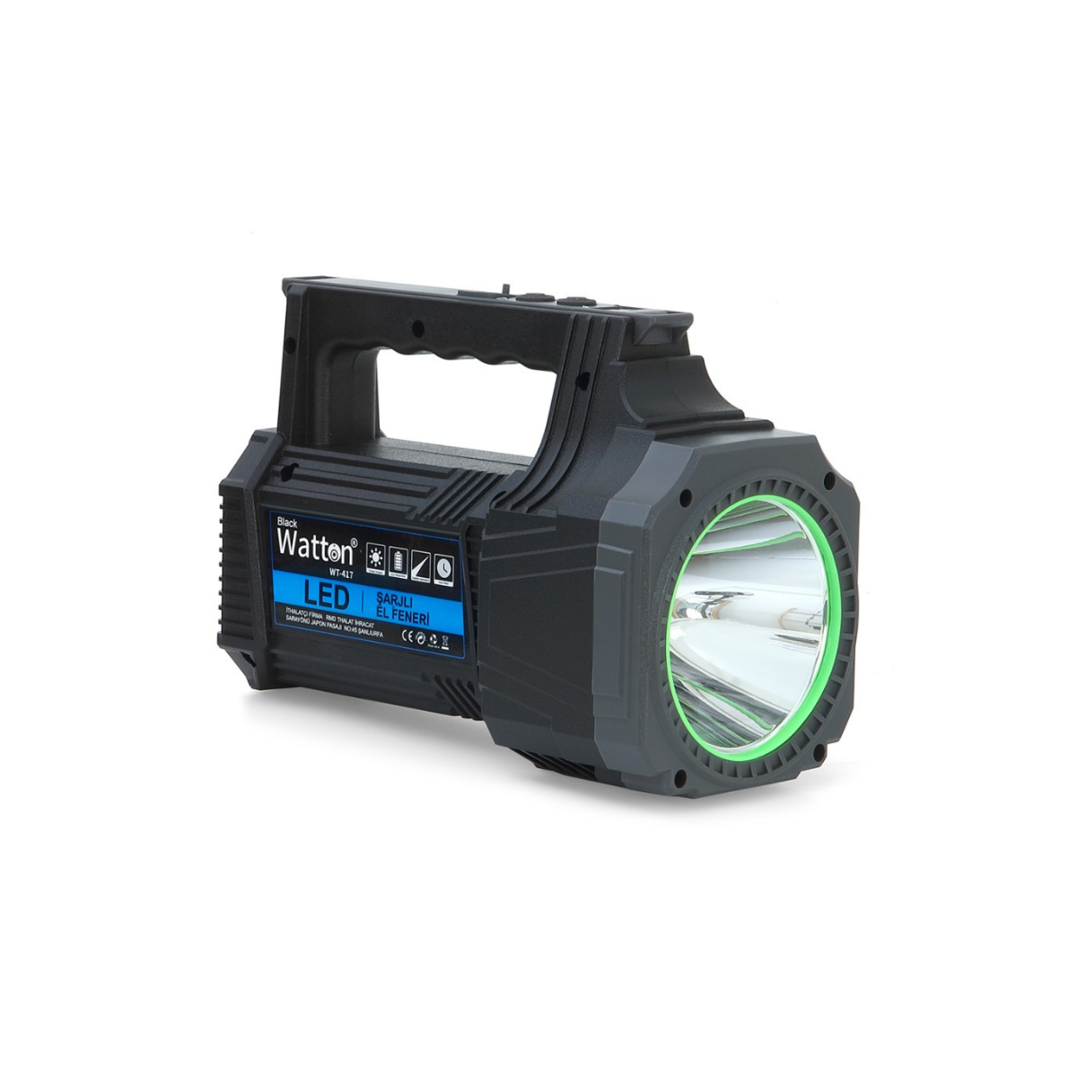 Watton WT-417 LED Şarjlı El Feneri 25W 