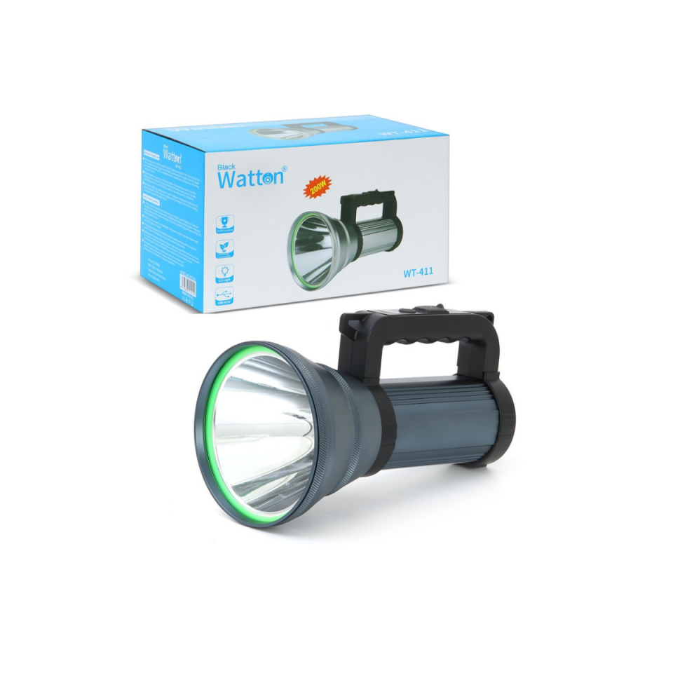 Watton WT-411 200W Güçlü Şarjlı El Feneri Projektör