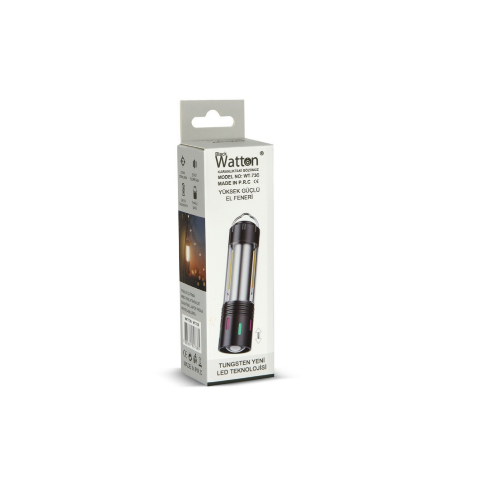 Watton WT-736 Tg LED Şarjlı Kamp Lambası