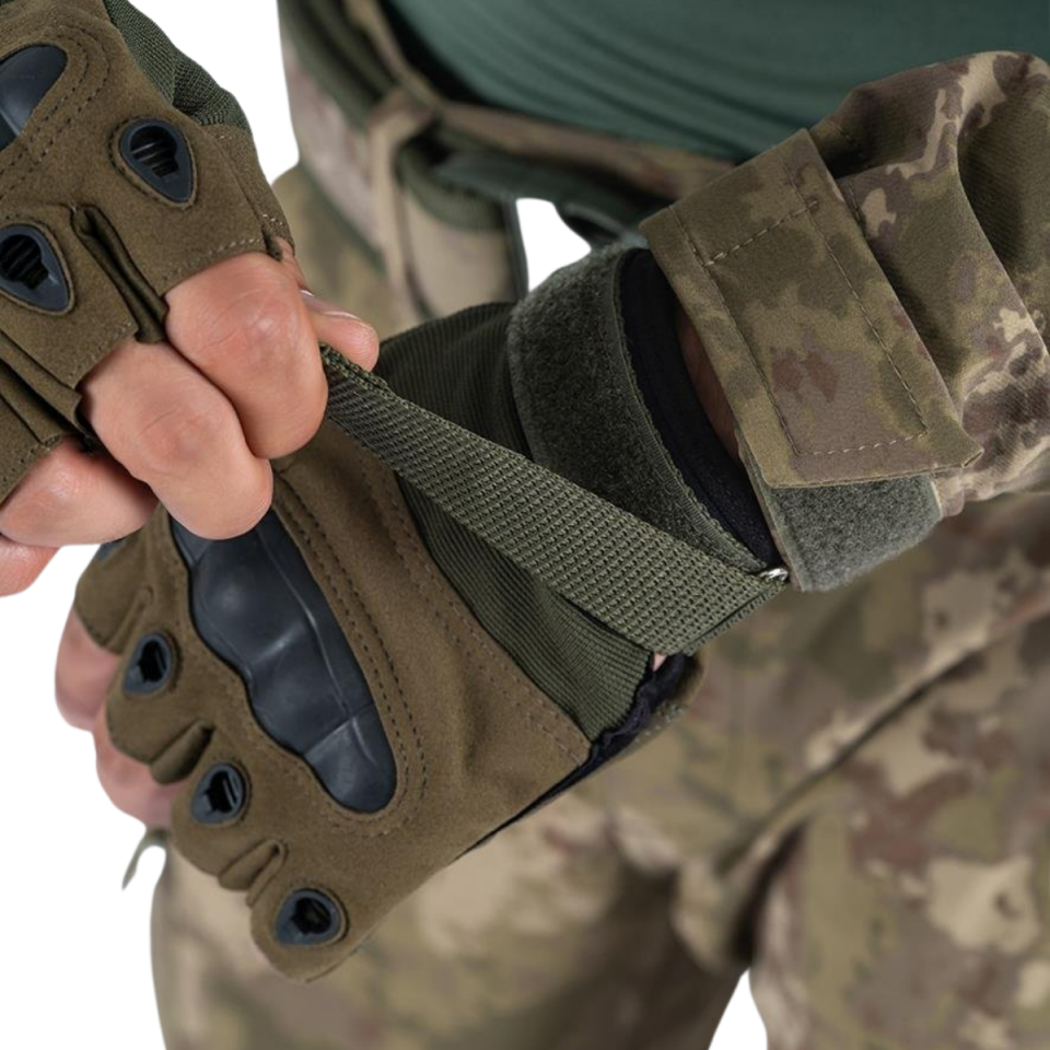Tactical Outdoor Kesik Parmaksız Eldiven Asker Polis Dağcı Sporcu Bisikletçi Kemik Eldiveni