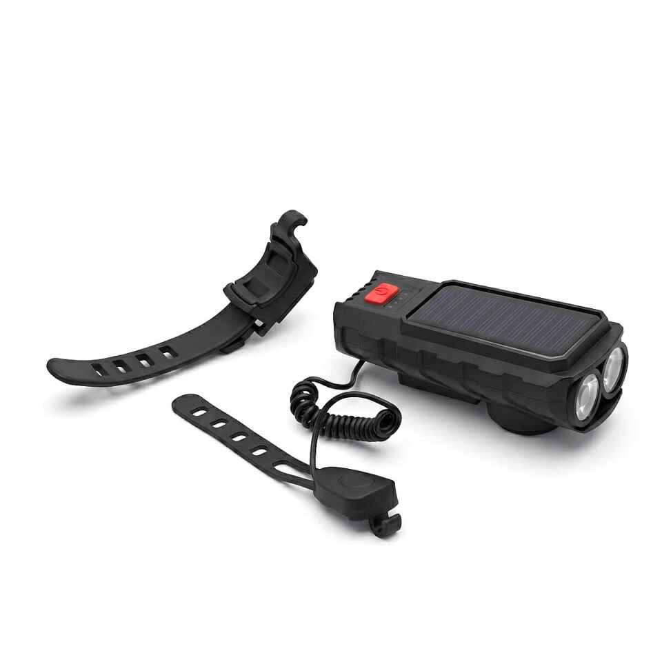 USB ŞARJLI SOLAR BİSİKLET FENERİ