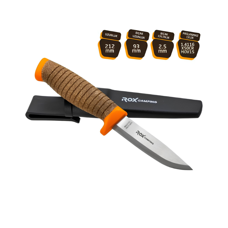 Bushcraft Plus Paslanmaz Çelik Kamp Bıçağı